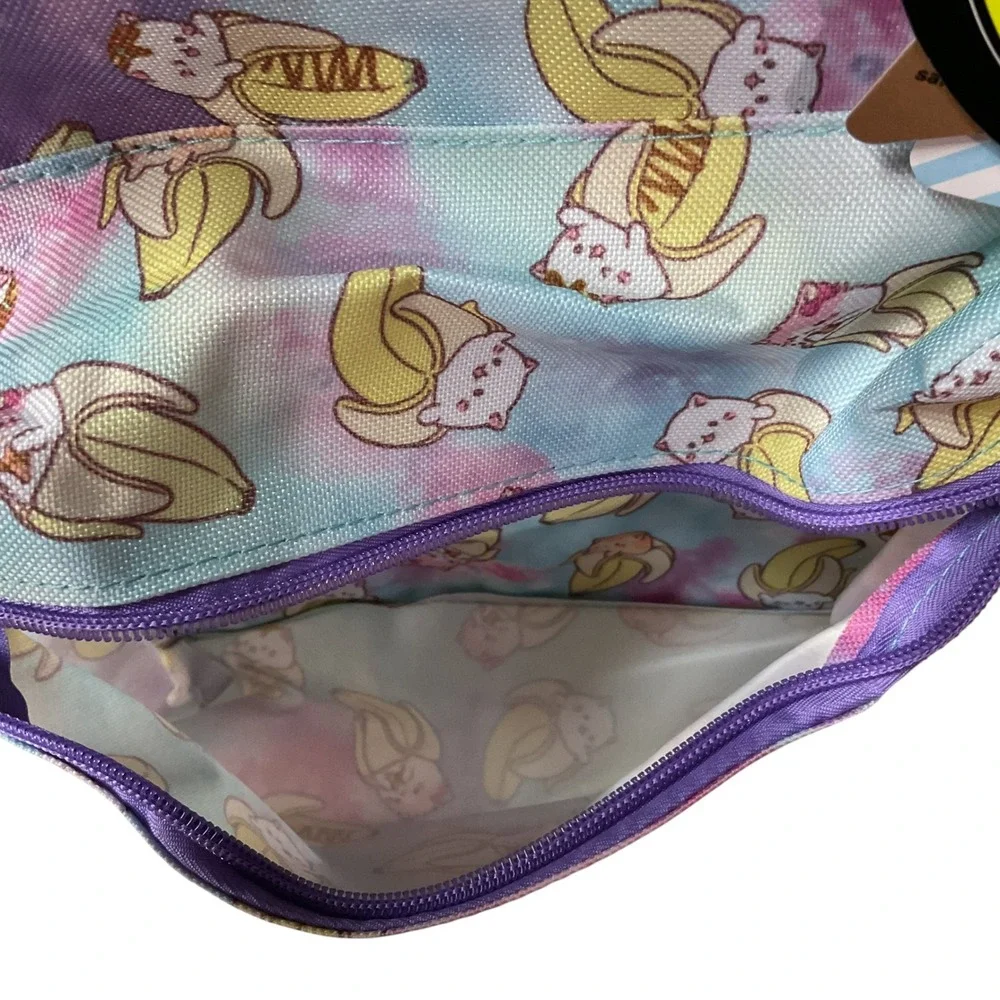 Crunchyroll Kids' Bananya Anime Cartoon Tabby Galaxy‎ Toss Print Backpack OS NWT
